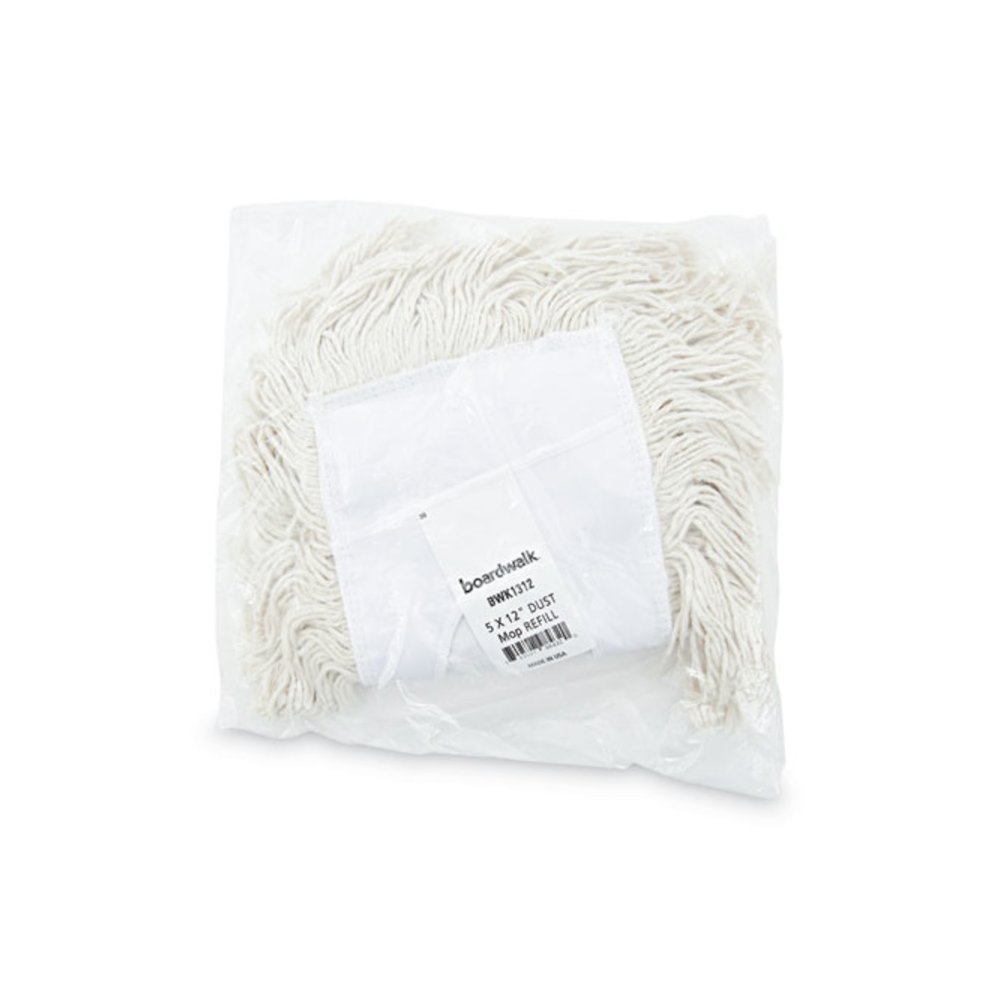 Industrial Dust Mop Head, Cotton, 12 x 5, White. Picture 5