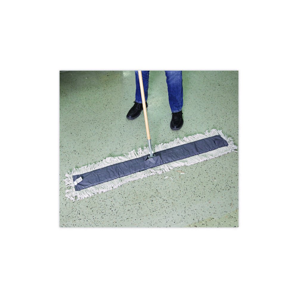 Clip-On Dust Mop Frame, 48 x 5, Zinc Plated, Black. Picture 6