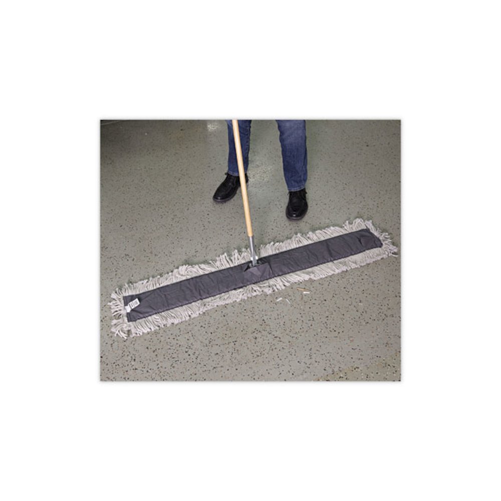 Clip-On Dust Mop Frame, 60 x 5, Zinc Plated, Black. Picture 5
