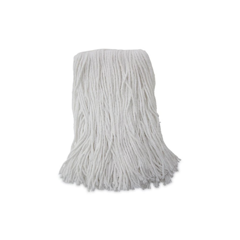 Mop Head, Value Standard Head, Rayon Fiber, Cut-End, #16, White, 12/Carton. Picture 1