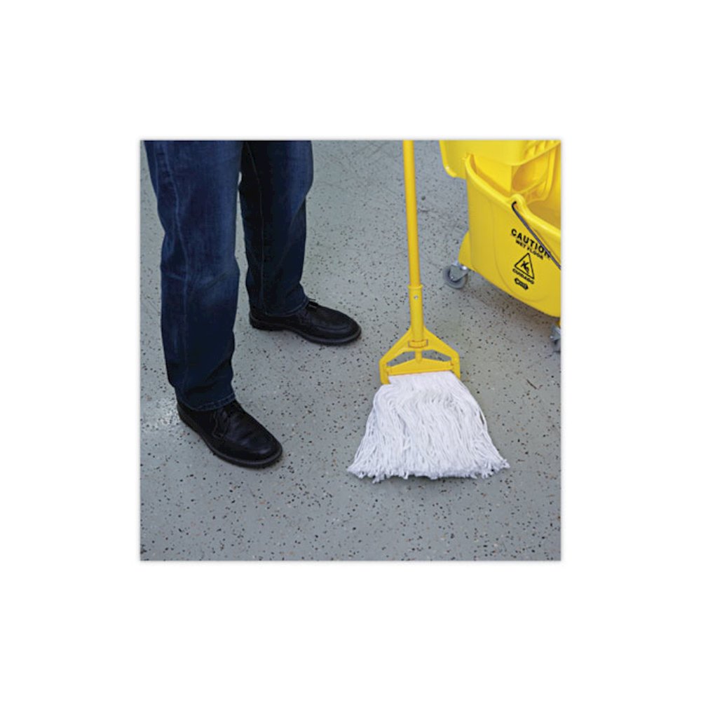 Mop Head, Value Standard Head, Rayon Fiber, Cut-End, #16, White, 12/Carton. Picture 5
