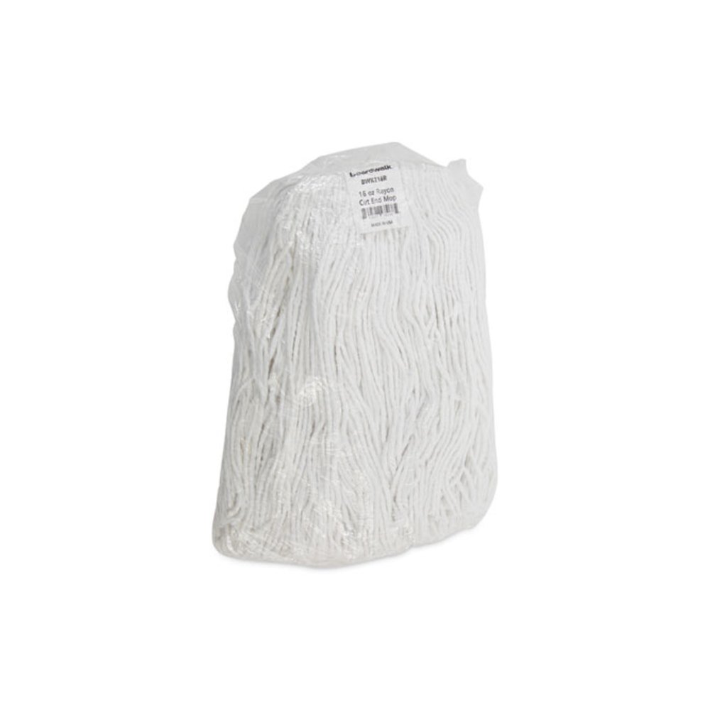 Mop Head, Value Standard Head, Rayon Fiber, Cut-End, #16, White, 12/Carton. Picture 7