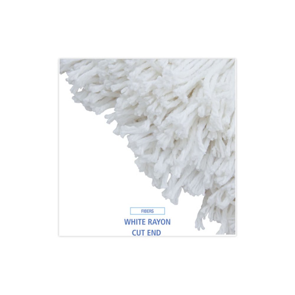 Cut-End Wet Mop Head, Rayon, No. 32, White, 12/Carton. Picture 4