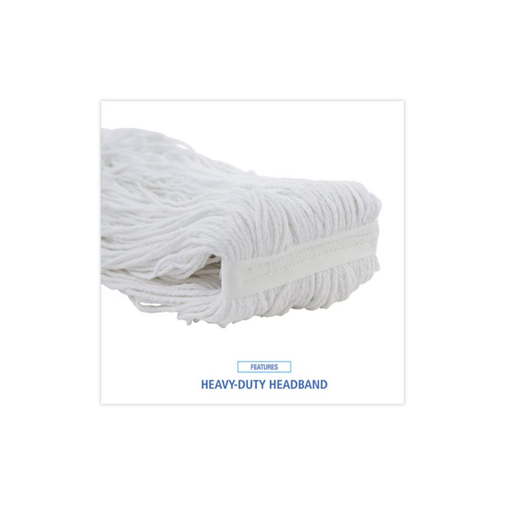 Cut-End Wet Mop Head, Rayon, No. 32, White, 12/Carton. Picture 6