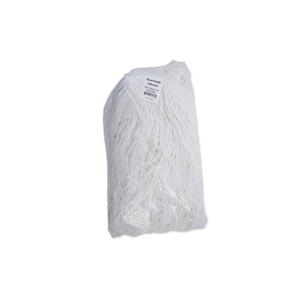 Cut-End Wet Mop Head, Rayon, No. 32, White, 12/Carton. Picture 7