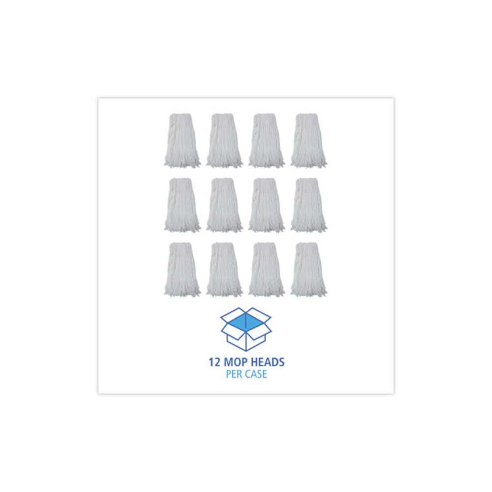 Cut-End Wet Mop Head, Rayon, No. 32, White, 12/Carton. Picture 8
