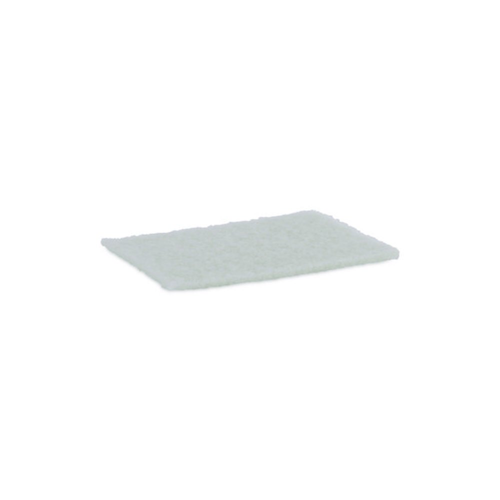 Light-Duty Scouring Pad, 6 x 9, White, 20/Carton. Picture 8