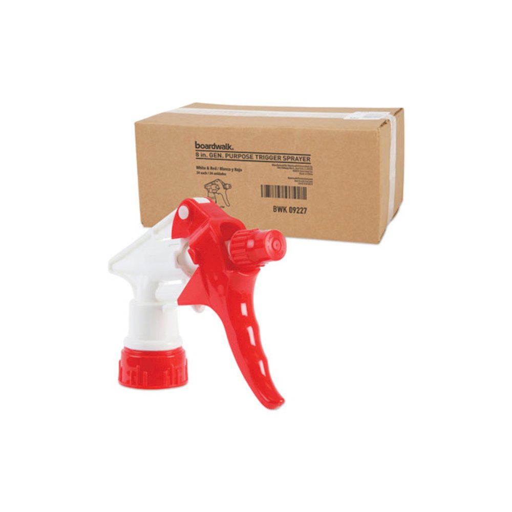 General Purpose Trigger Sprayer, 8" Tube, Fits 16 oz to 24 oz Bottles, Red/White, 24/Carton. Picture 5