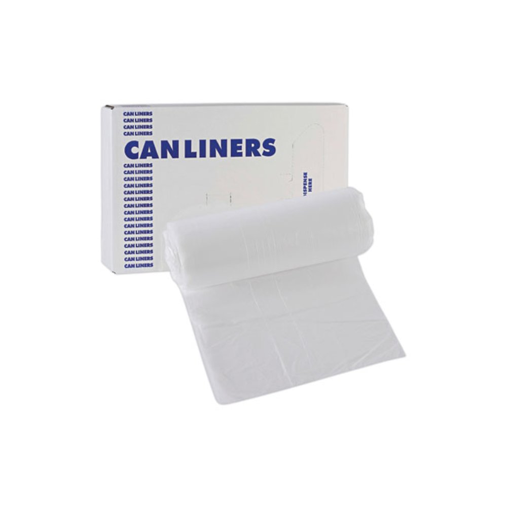 High-Density Can Liners, 16 gal, 6 mic, 24" x 33", Natural, Perforated Roll, 50 Bags/Roll, 20 Rolls/Carton. Picture 7