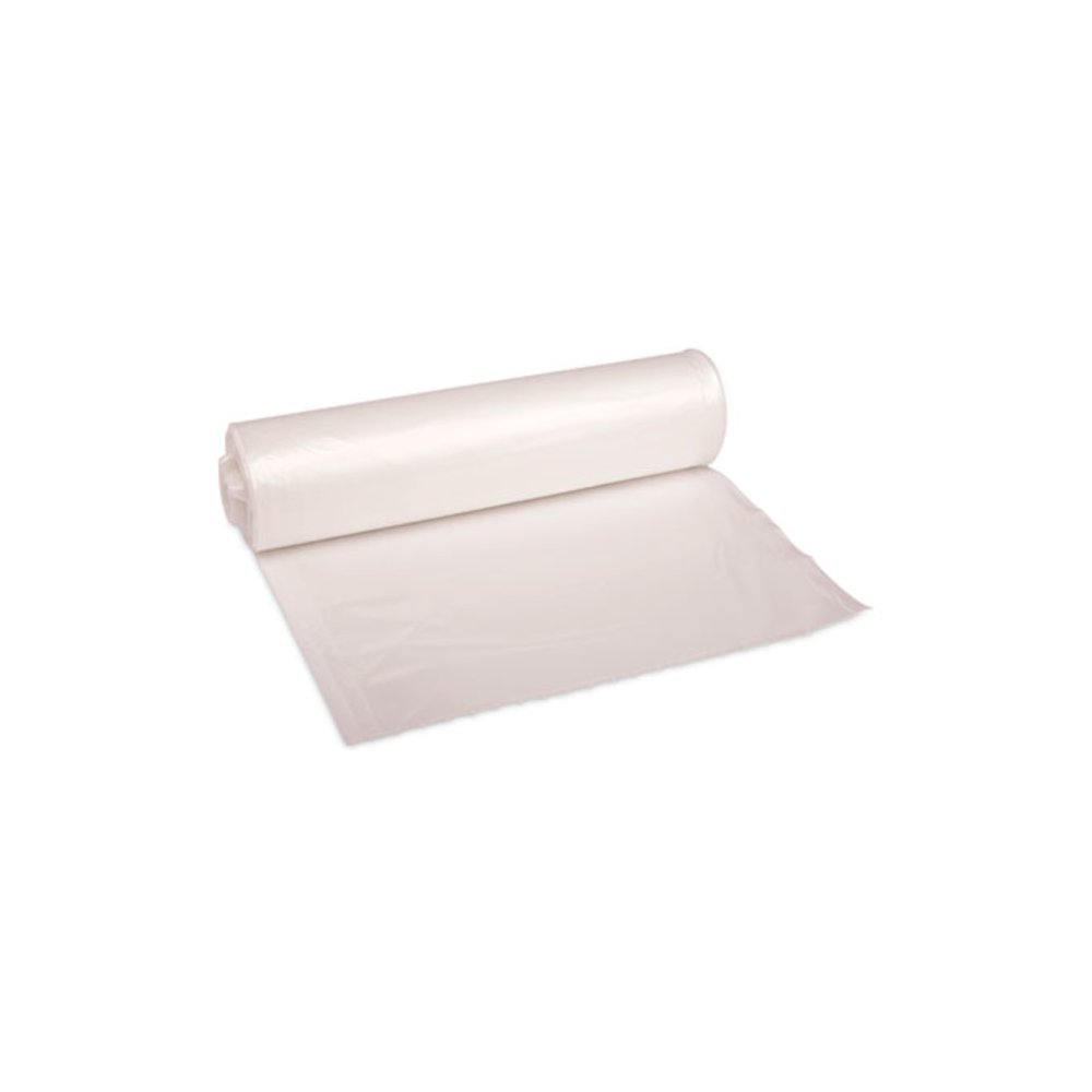 High-Density Can Liners, 45 gal, 13 mic, 40" x 46", Natural, Perforated Roll, 25 Bags/Roll, 10 Rolls/Carton. Picture 1