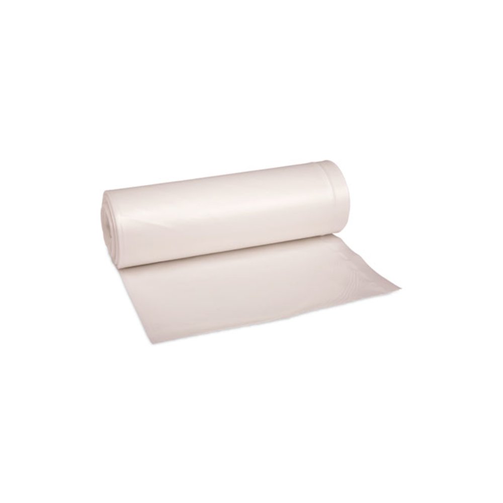 High-Density Can Liners, 45 gal, 19 mic, 40" x 46", Natural, Perforated Roll, 25 Bags/Roll, 6 Rolls/Carton. Picture 1