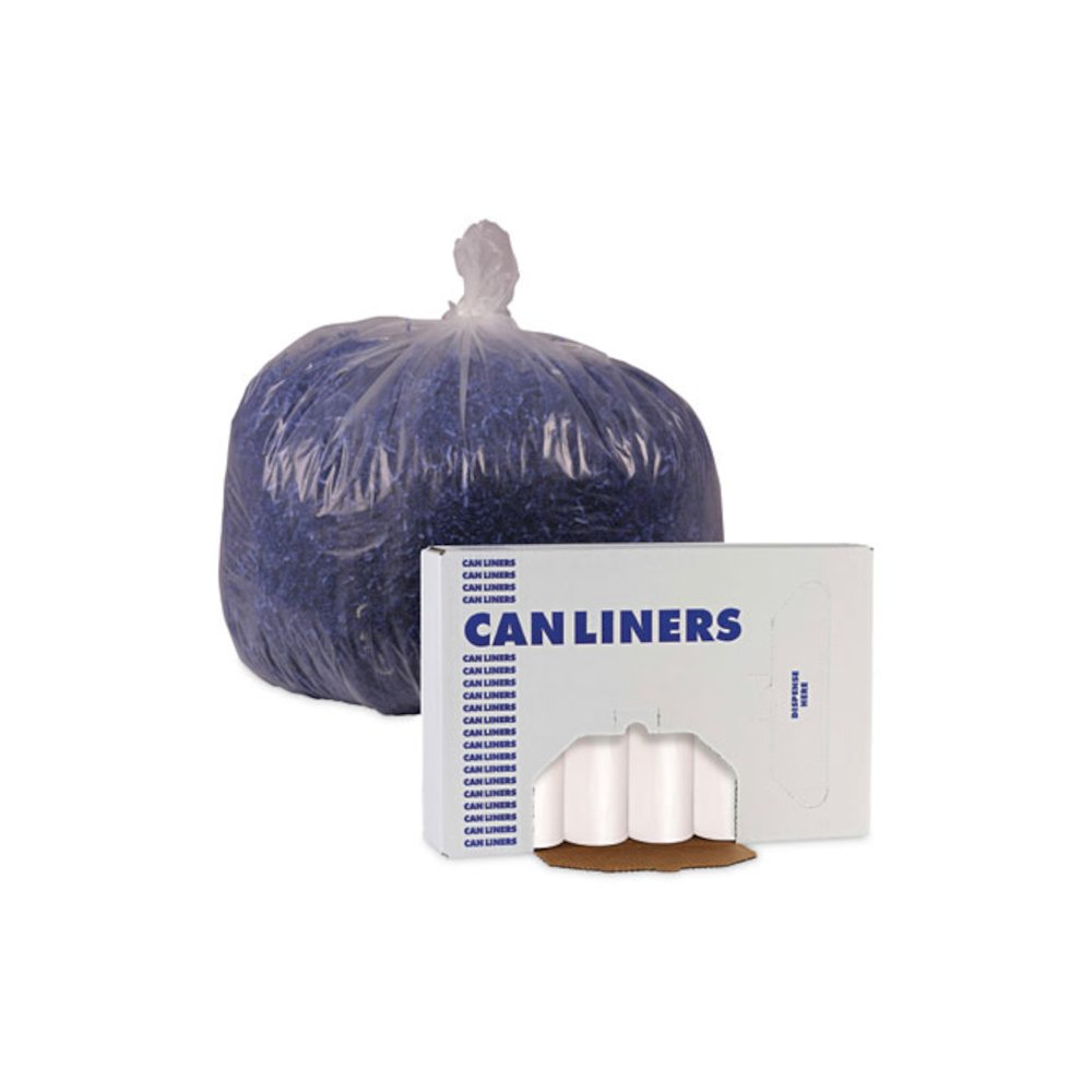 High-Density Can Liners, 45 gal, 19 mic, 40" x 46", Natural, Perforated Roll, 25 Bags/Roll, 6 Rolls/Carton. Picture 6