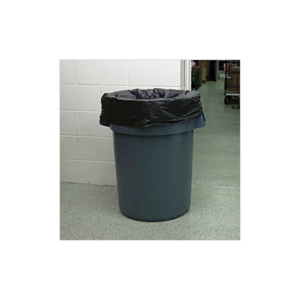 High-Density Can Liners, 56 gal, 19 mic, 43" x 47", Black, Perforated Roll, 25 Bags/Roll, 6 Rolls/Carton. Picture 5