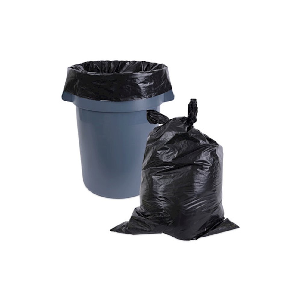 Industrial Can Liner Rolls, 60 gal, 2.7 mil, 21" x 17" x 63", Black, 50/Carton. Picture 6