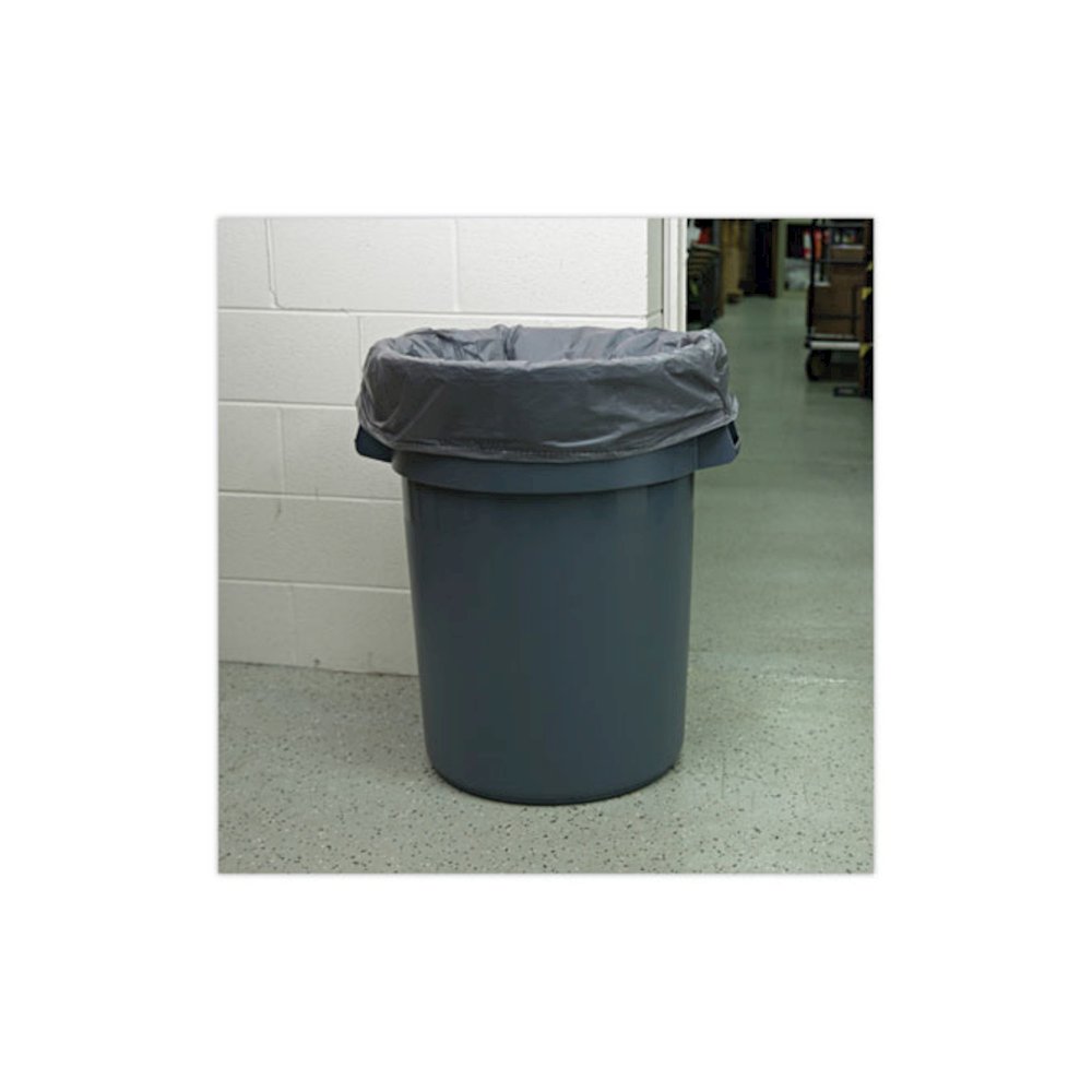 Linear Low Density Industrial Can Liners, 60 gal, 1.3 mil, 38" x 58", Gray, Flat Pack, 100/Carton. Picture 5