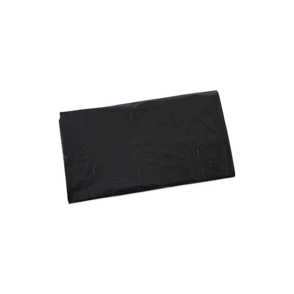 Linear Low Density Industrial Can Liners, 45 gal, 0.7 mil, 40" x 46", Black, Flat Pack, 100/Carton. Picture 1