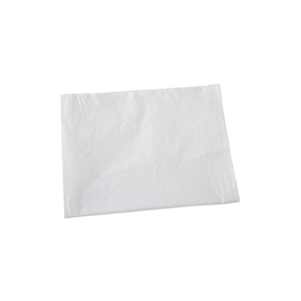 Linear Low Density Industrial Can Liners, 60 gal, 0.7 mil, 38" x 58", White, Flat Pack, 100/Carton. Picture 1