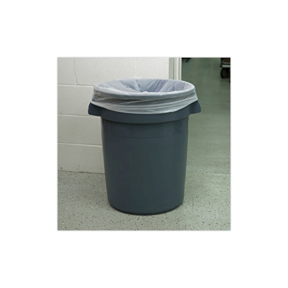Linear Low Density Industrial Can Liners, 33 gal, 0.9 mil, 33" x 39", White, Flat Pack, 100/Carton. Picture 5