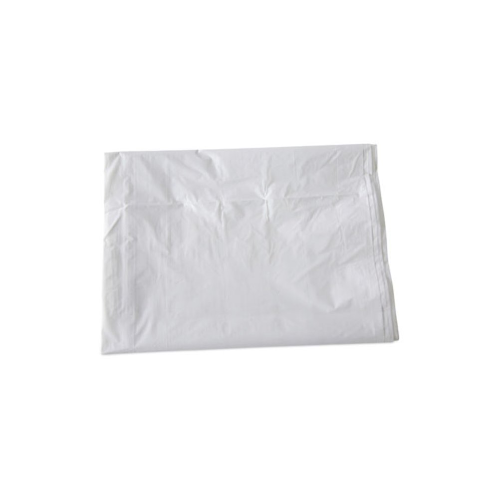 Linear Low Density Industrial Can Liners, 60 gal, 0.9 mil, 38" x 58", White, Flat Pack, 100/Carton. Picture 1