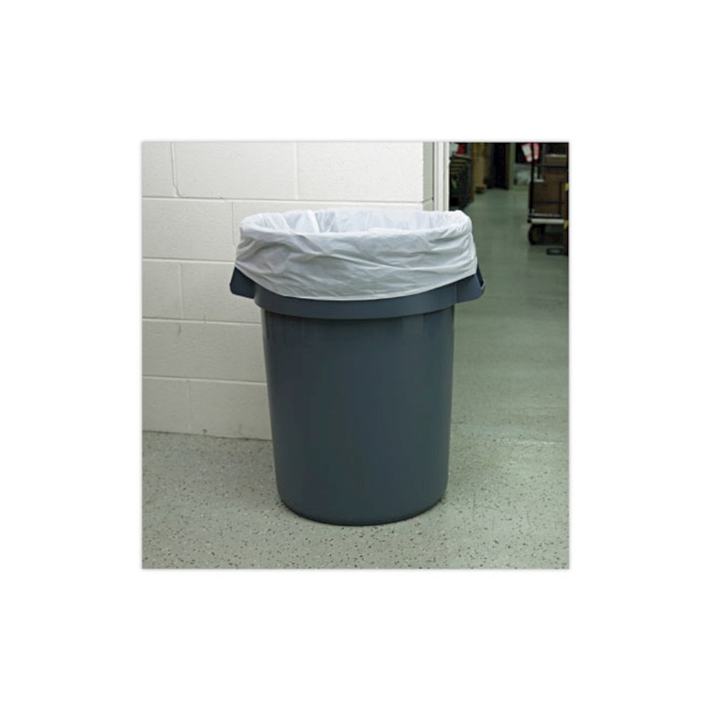 Linear Low Density Industrial Can Liners, 45 gal, 0.9 mil, 40" x 46", White, Flat Pack, 100/Carton. Picture 5