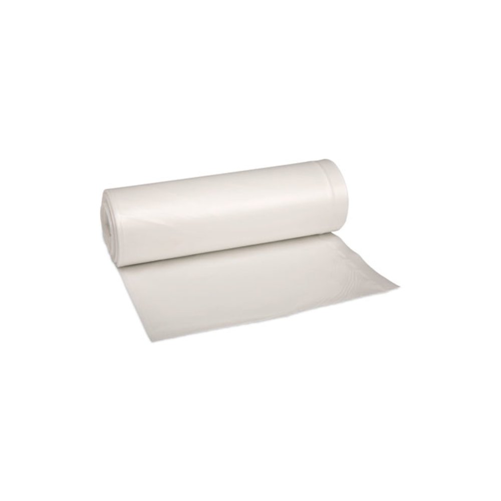 Low-Density Waste Can Liners, 33 gal, 0.6 mil, 33" x 39", White, Perforated Roll, 25 Bags/Roll, 6 Rolls/Carton. Picture 1