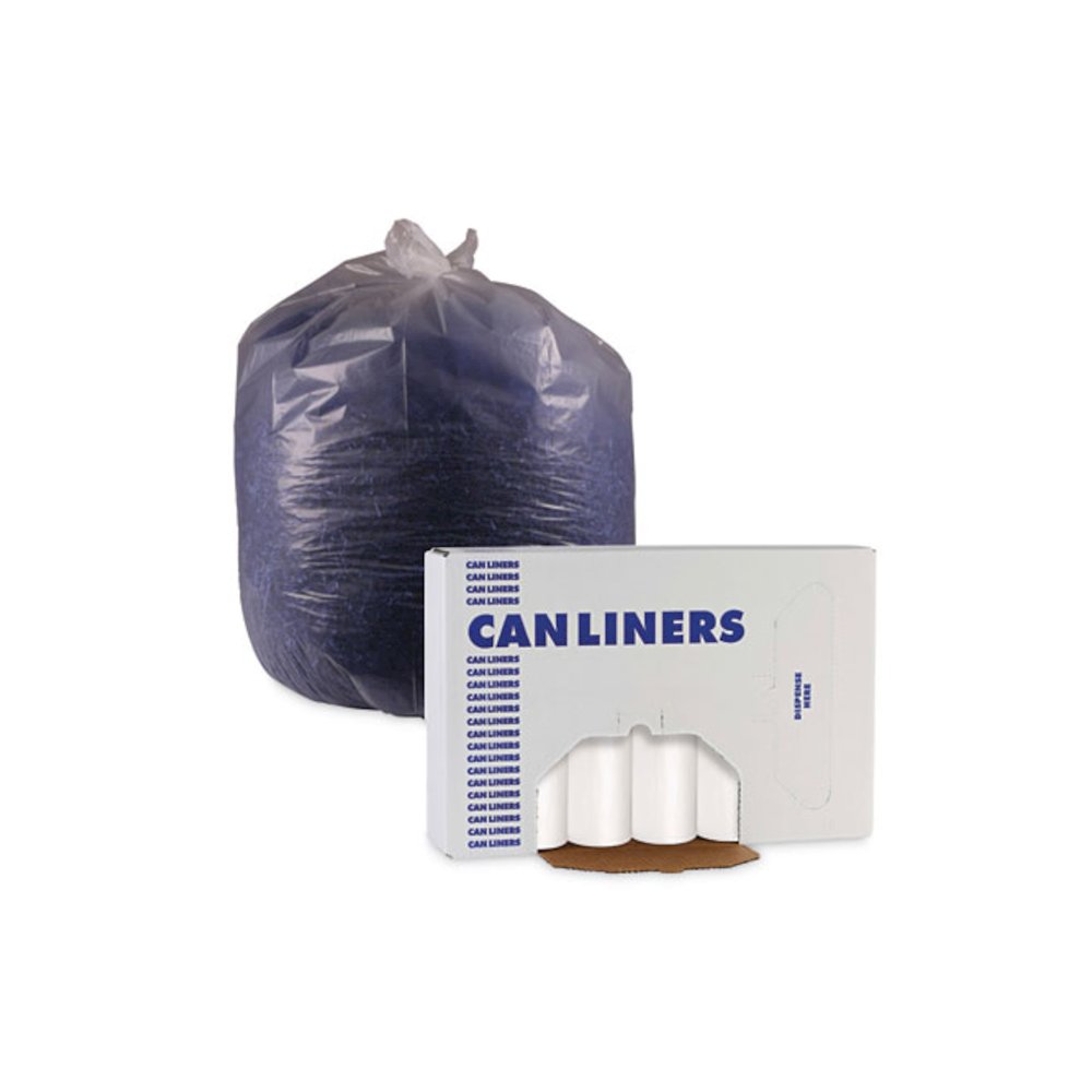 Low-Density Waste Can Liners, 33 gal, 0.6 mil, 33" x 39", White, Perforated Roll, 25 Bags/Roll, 6 Rolls/Carton. Picture 6