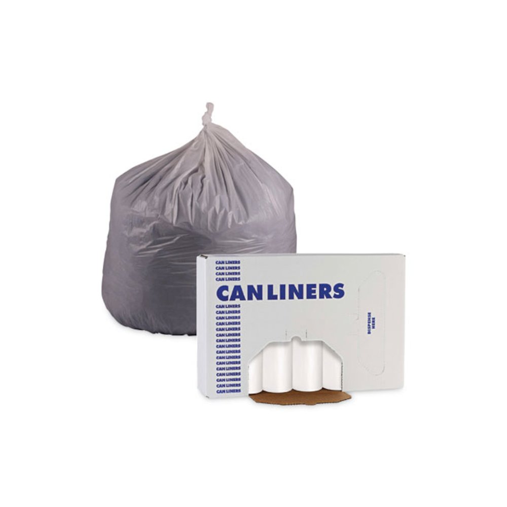 Low-Density Waste Can Liners, 60 gal, 0.5 mil, 38" x 58", White, Perforated Roll, 10 Bags/Roll, 10 Rolls/Carton. Picture 6