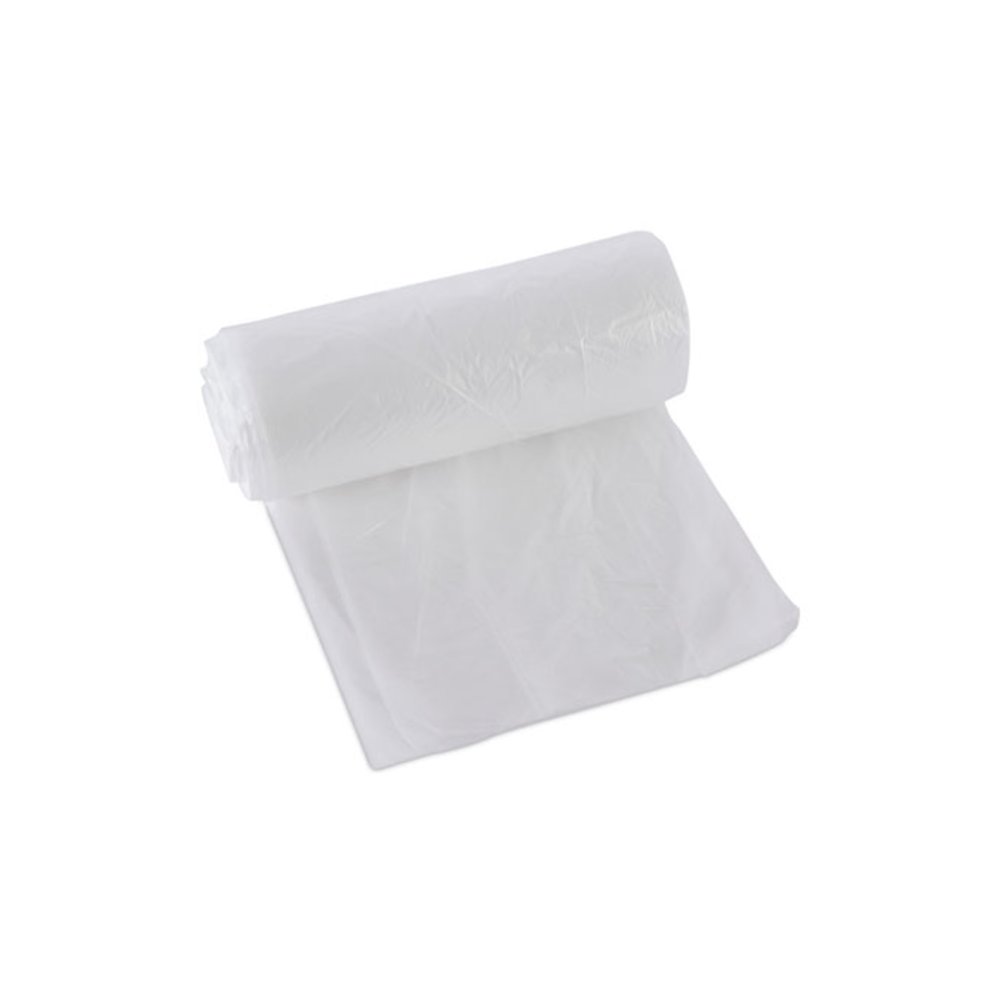 High-Density Can Liners, 10 gal, 6 mic, 24" x 23", Natural, Perforated Roll, 50 Bags/Roll, 20 Rolls/Carton. Picture 1