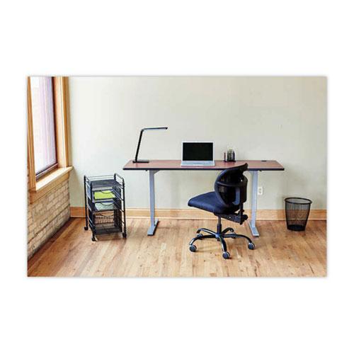Vue Intensive-Use Mesh Task Chair, Supports Up to 500 lb, 18.5" to 21" Seat Height, Black Vinyl Seat/Back, Black Base. Picture 3