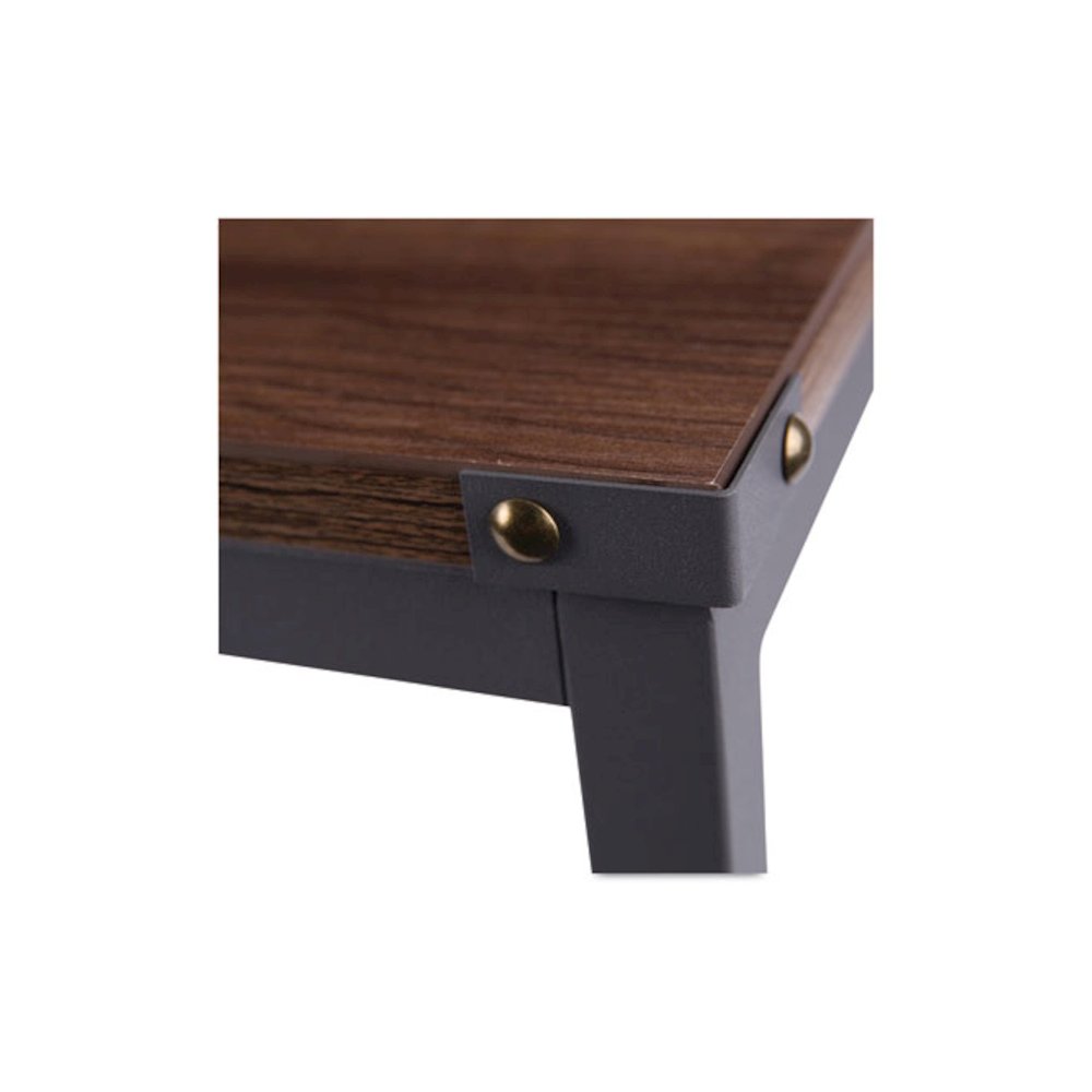 Industrial Series Table Desk, 47.25" x 23.63" x 29.5", Modern Walnut. Picture 4