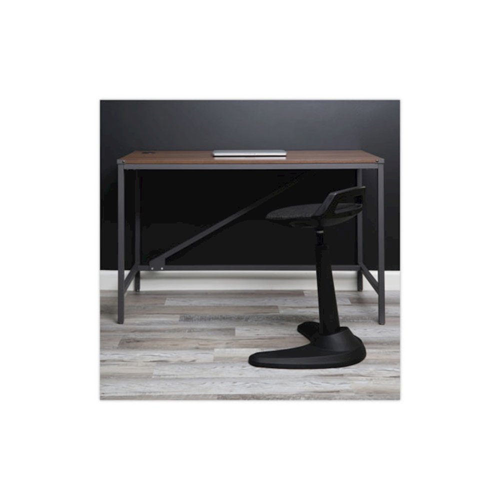 Industrial Series Table Desk, 47.25" x 23.63" x 29.5", Modern Walnut. Picture 7