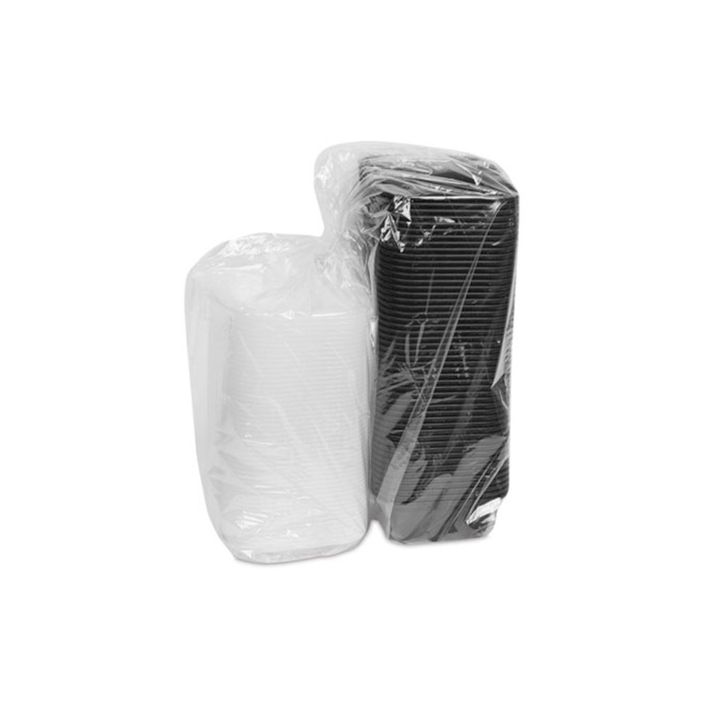 Newspring VERSAtainer Microwavable Containers, 12 oz, 5.8 x 4.6 x 2.3, Black/Clear, Plastic, 150/Carton. Picture 3
