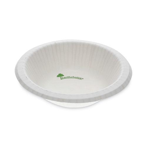 EarthChoice Pressware Compostable Dinnerware, Bowl, Paper, 12 oz, White, 750/Carton. Picture 1