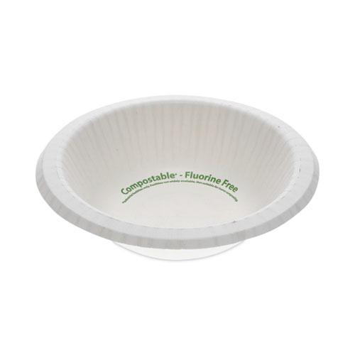 EarthChoice Pressware Compostable Dinnerware, Bowl, Paper, 12 oz, White, 750/Carton. Picture 2