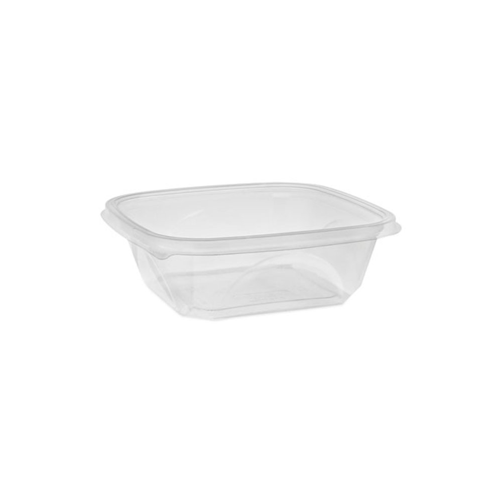 EarthChoice Square Recycled Bowl, 32 oz, 7 x 7 x 2, Clear, Plastic, 300/Carton. Picture 1