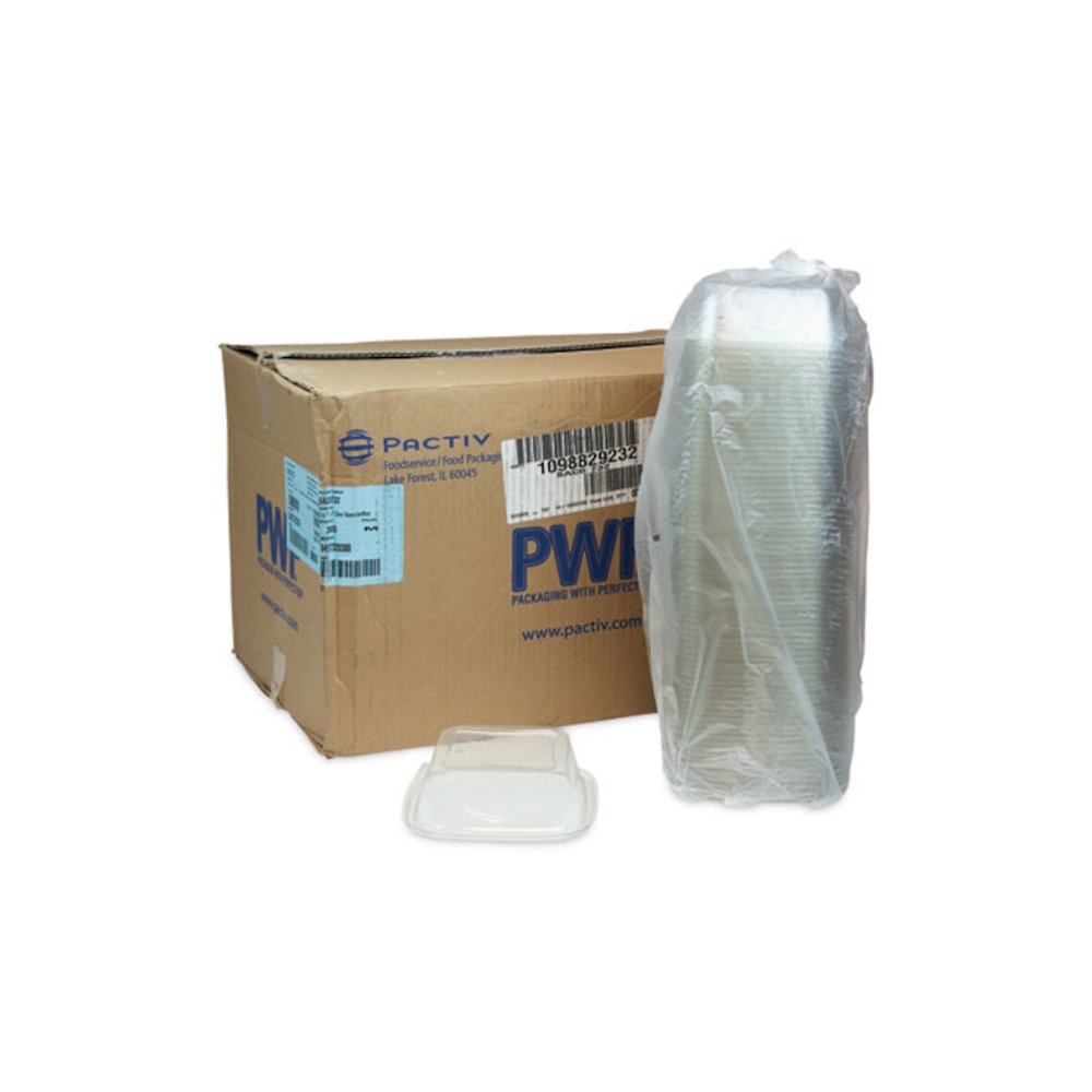 EarthChoice Square Recycled Bowl, 32 oz, 7 x 7 x 2, Clear, Plastic, 300/Carton. Picture 4