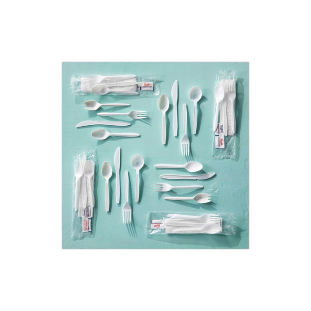 Fieldware Cutlery, Mediumweight Fork, Plastic, White, 1,000/Carton. Picture 5