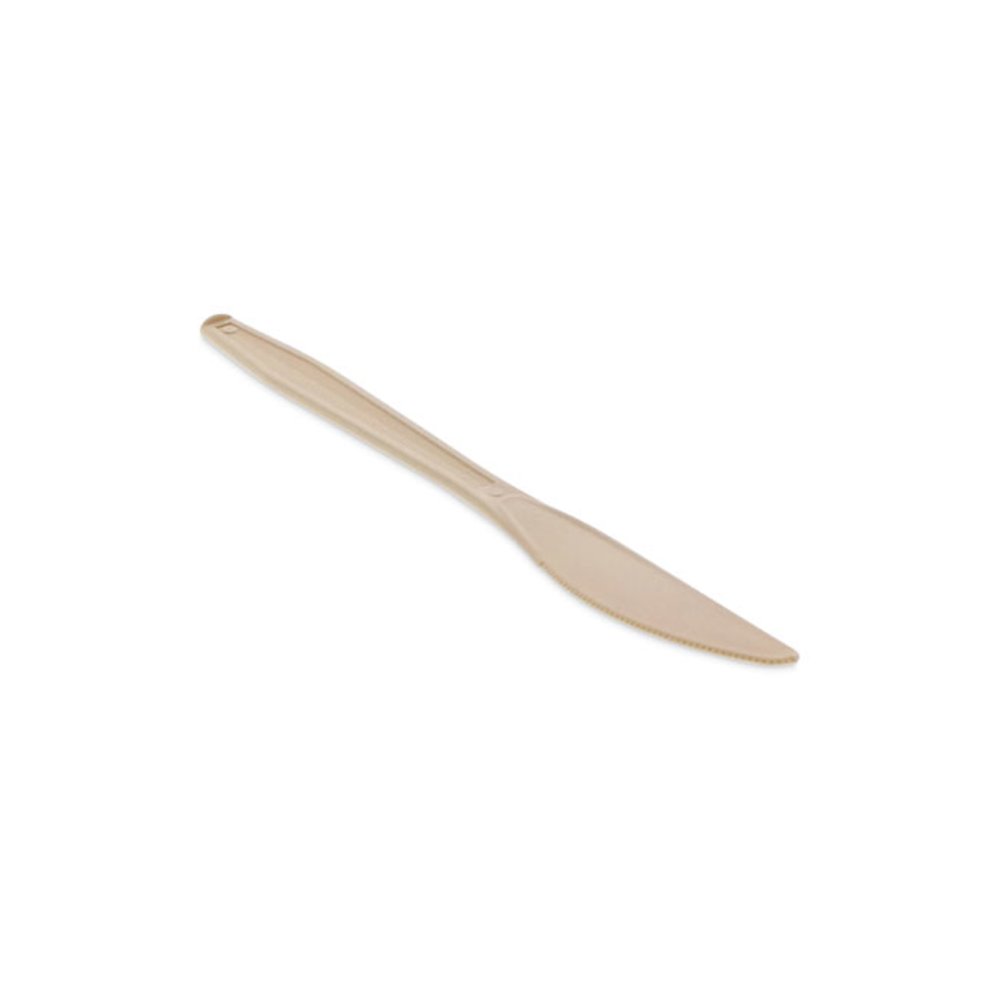 EarthChoice PSM Cutlery, Heavyweight Knife, Plastic, Tan, 1,000/Carton. Picture 1