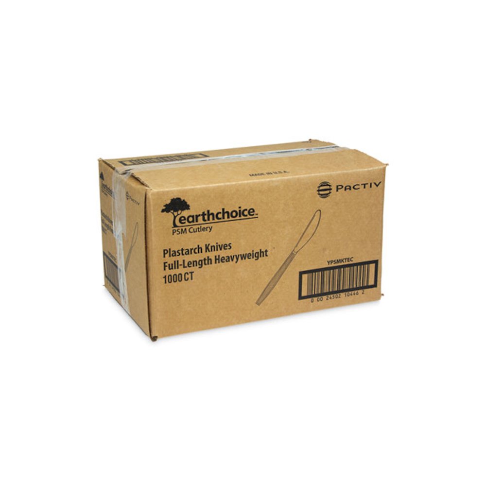 EarthChoice PSM Cutlery, Heavyweight Knife, Plastic, Tan, 1,000/Carton. Picture 2