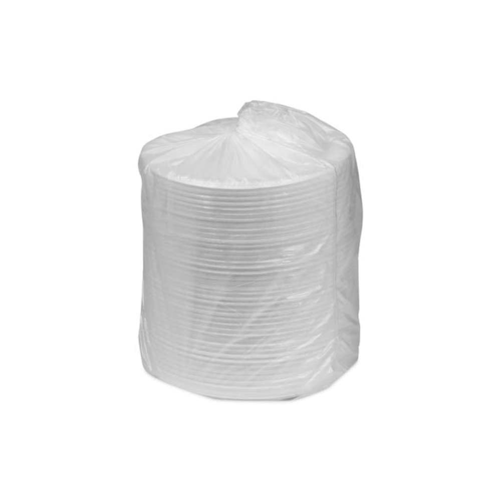 Placesetter Deluxe Laminated Foam Dinnerware, Plate, 8.88" dia, White, 500/Carton. Picture 3