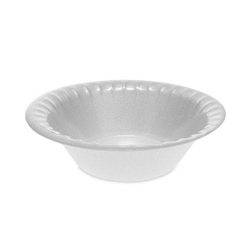 Placesetter Deluxe Laminated Foam Dinnerware, Bowl, 12 oz, White, 1,000/Carton. Picture 1