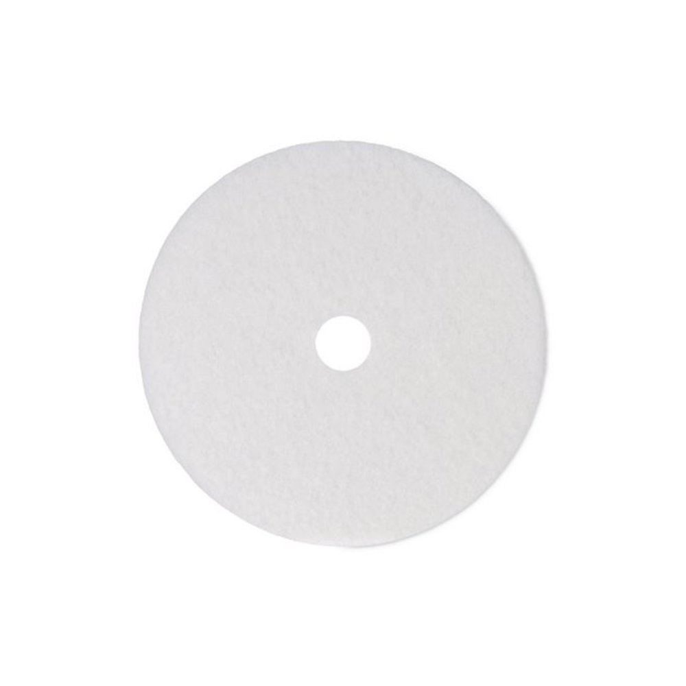Polishing Floor Pads, 21" Diameter, White, 5/Carton. Picture 1