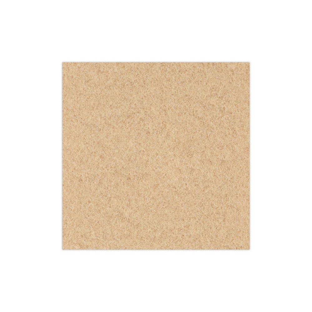 Burnishing Floor Pads, 20" Diameter, Tan, 5/Carton. Picture 6