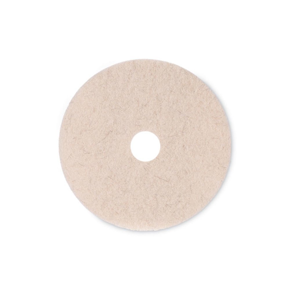 Natural Hog Hair Burnishing Floor Pads, 20" Diameter, Tan, 5/Carton. Picture 1