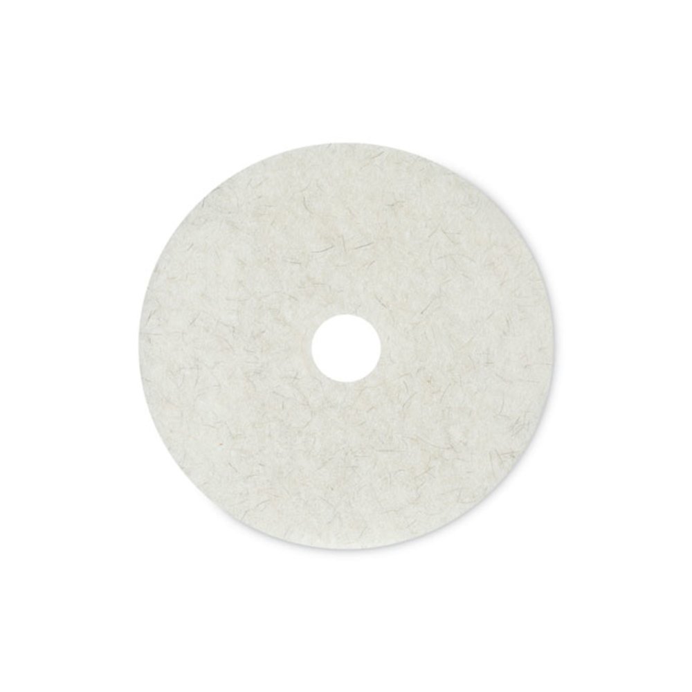 Natural Burnishing Floor Pads, 20" Diameter, White, 5/Carton. Picture 1