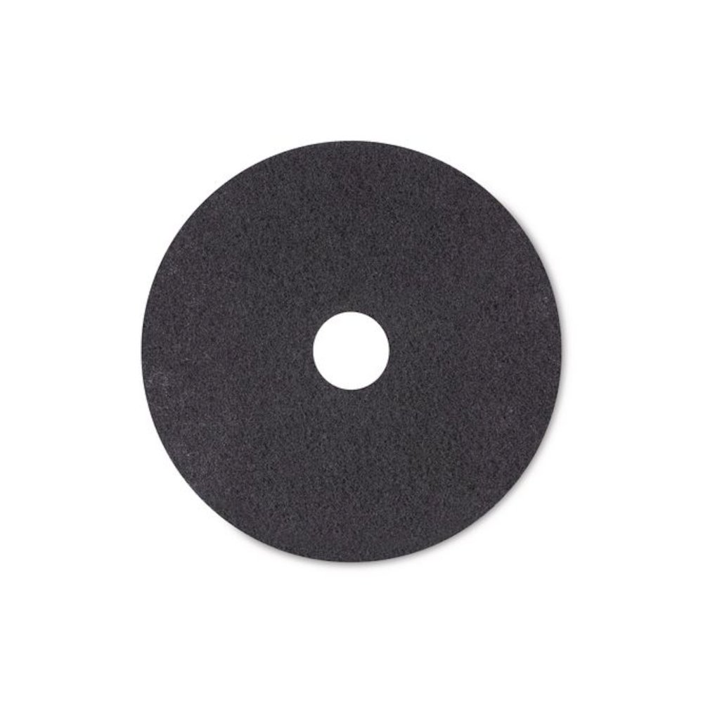 High Performance Stripping Floor Pads, 20" Diameter, Black, 5/Carton. Picture 1