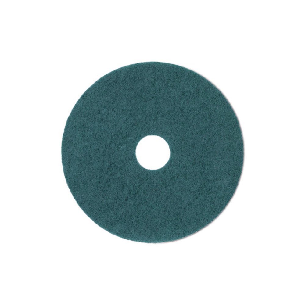 Heavy-Duty Scrubbing Floor Pads, 20" Diameter, Green, 5/Carton. Picture 1