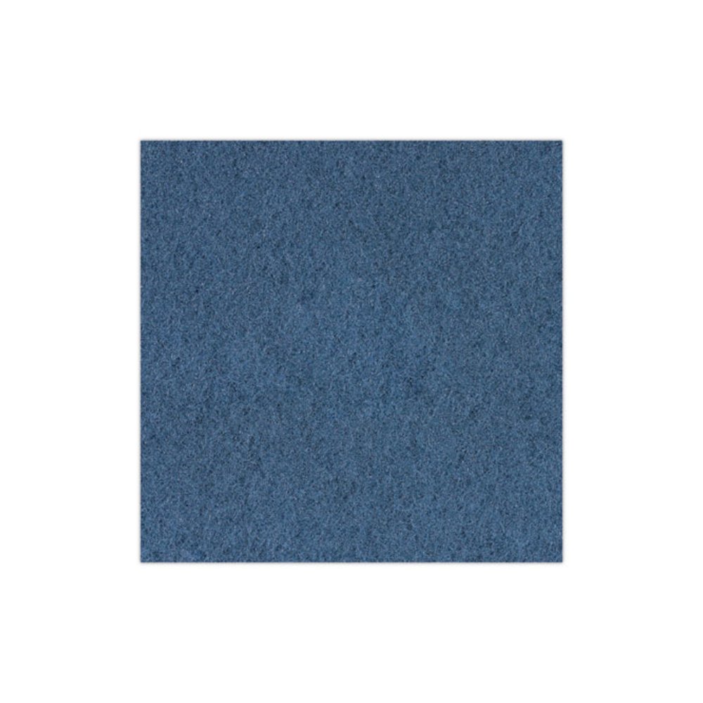 Scrubbing Floor Pads, 20" Diameter, Blue, 5/Carton. Picture 6