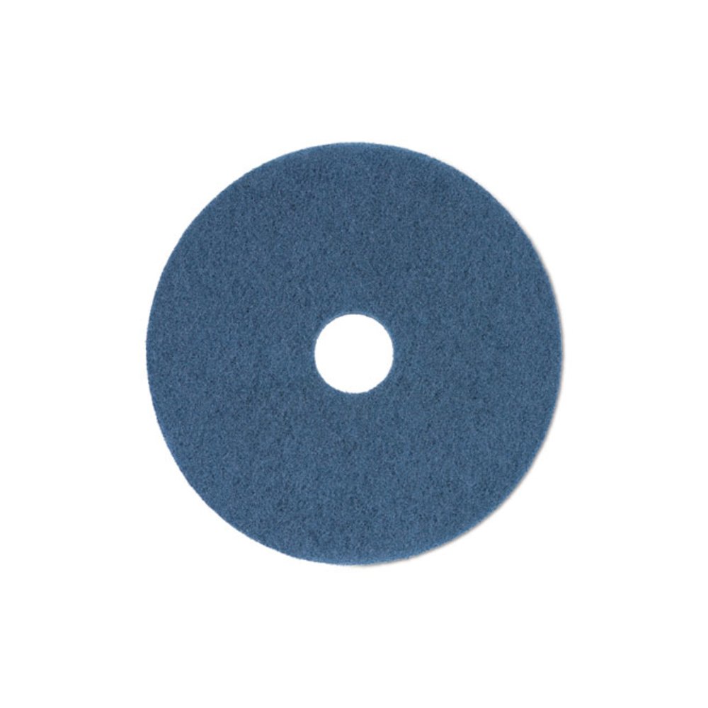 Scrubbing Floor Pads, 20" Diameter, Blue, 5/Carton. Picture 1