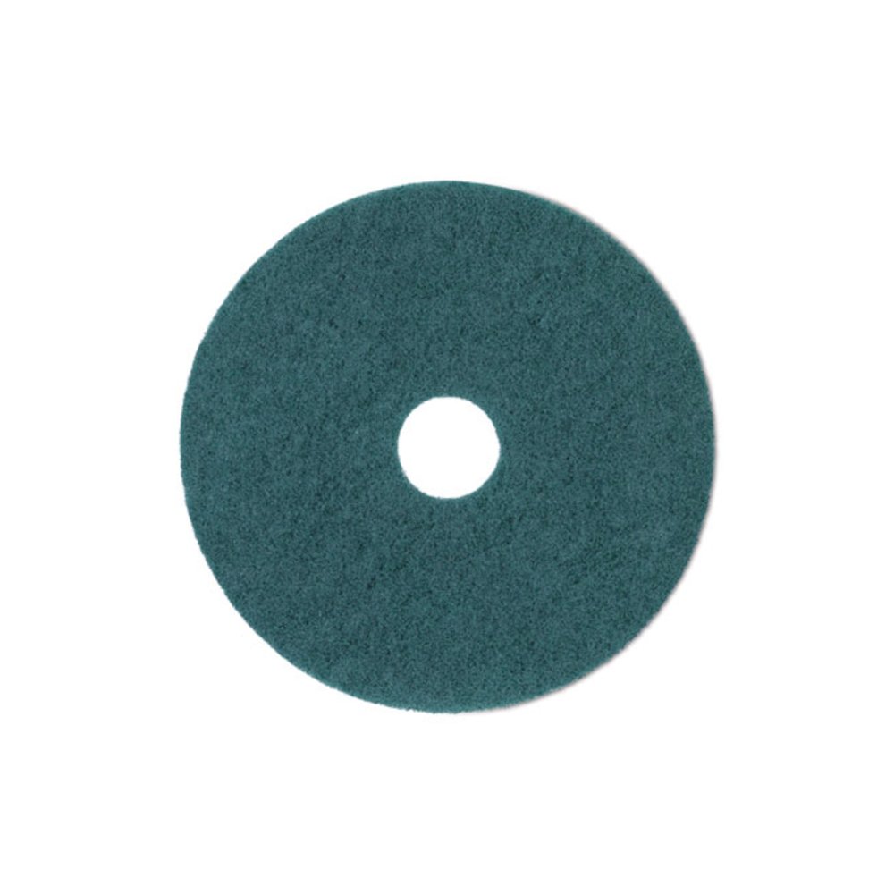Heavy-Duty Scrubbing Floor Pads, 19" Diameter, Green, 5/Carton. Picture 1
